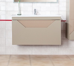 Бриклаер Мебель для ванной Брайтон 100 (Фостер) глиняный серый – фотография-6